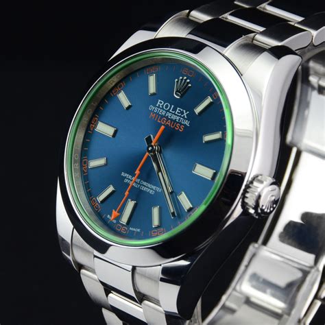 rolex milgauss blue pre owned|rolex milgauss price used.